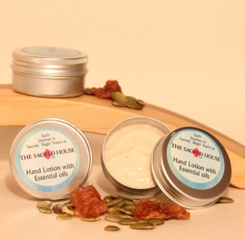 HAND LOTION WITH ESSENTIAL OILS OF MYRRH, HONEY MYRTLE AND LITSEA